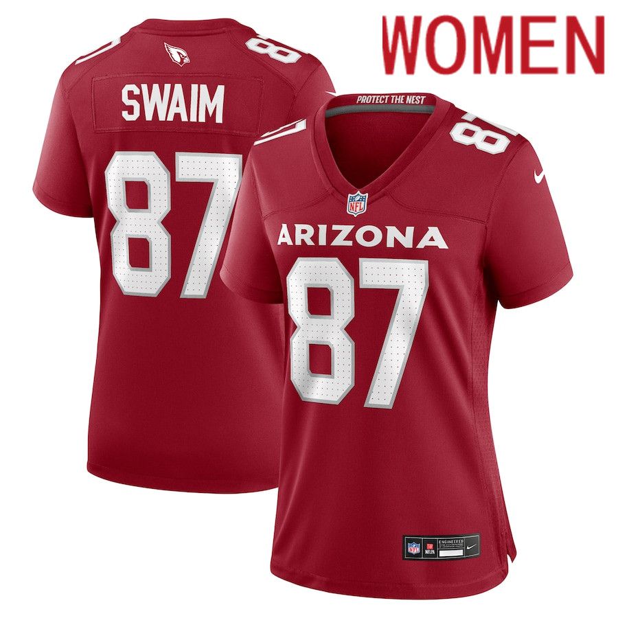 Women Arizona Cardinals #87 Geoff Swaim Nike Cardinal Team Game NFL Jersey->->